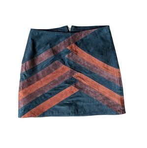 Blank NYC Rust/Green Suede Skirt Sz.27